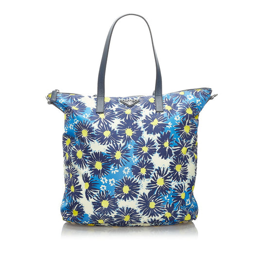 Prada Tessuto Stampato Floral Tote Bag