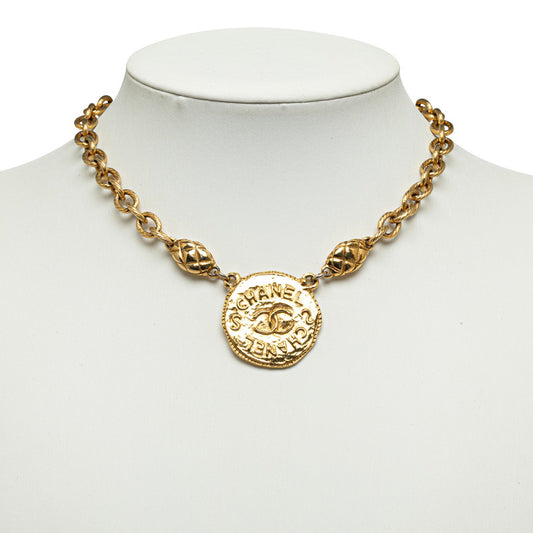 Chanel Vintage CC Medallion Pendant Necklace