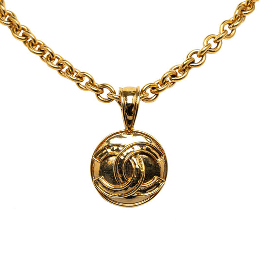 Chanel Vintage Coco Mark Medallion Necklace