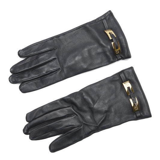 Loewe Black Leather Gloves