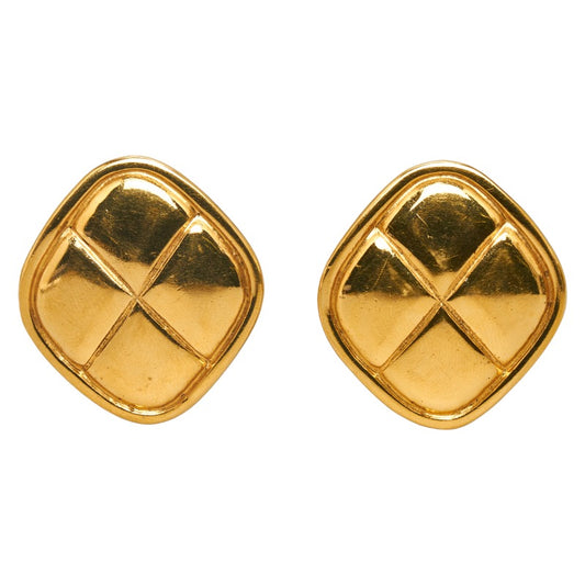 Chanel Matelasse Gold Plated Earrings