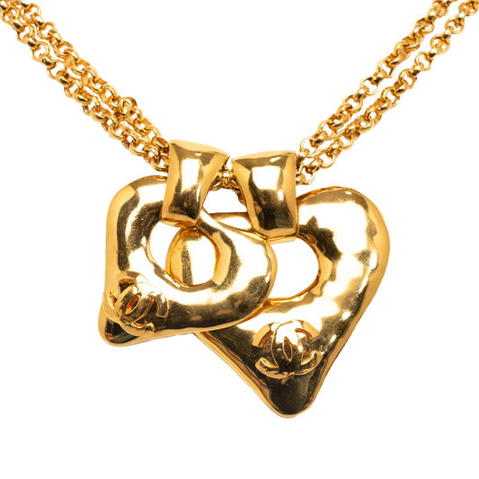Chanel Double Heart Necklace
