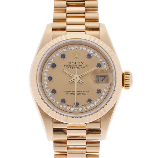 Rolex Datejust Milliyard Diamond 10P Sapphire 69178LS Women's Watch