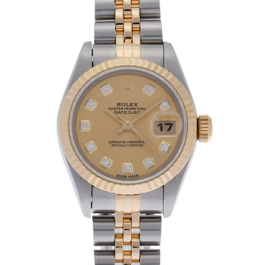 Rolex Datejust 10P Diamond 69173G Women's YG/SS Watch