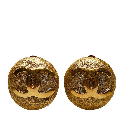 Chanel Coco Mark Round Earrings