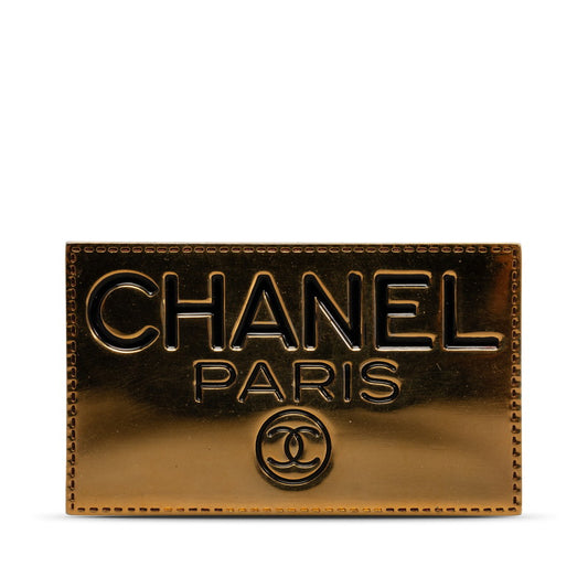 Chanel Coco Mark Logo Plate Brooch