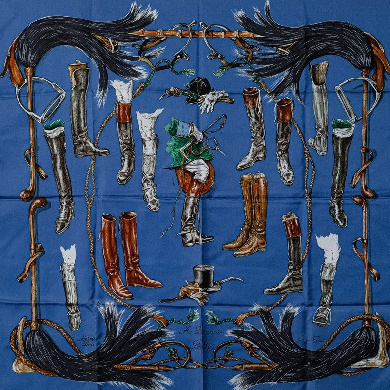 Hermes A Propos De Bottes Silk Scarf