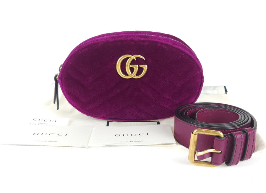 Gucci Marmont Velvet Belt Bag