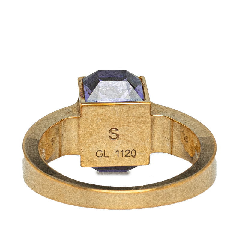 Louis Vuitton Burg Gamble Ring M65097 Gold Purple Swarovski