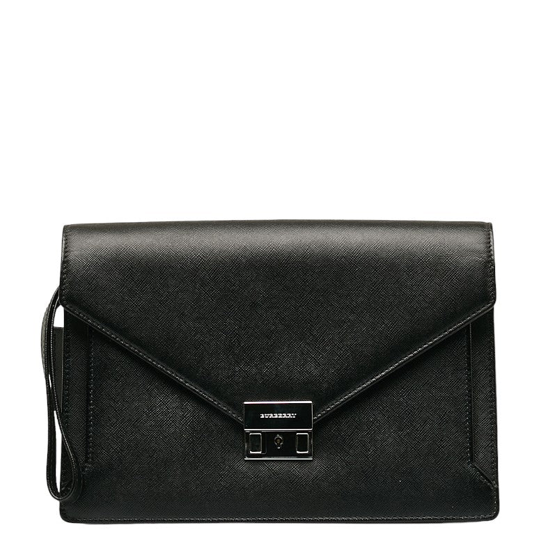 Burberry Clutch Bag Black Leather