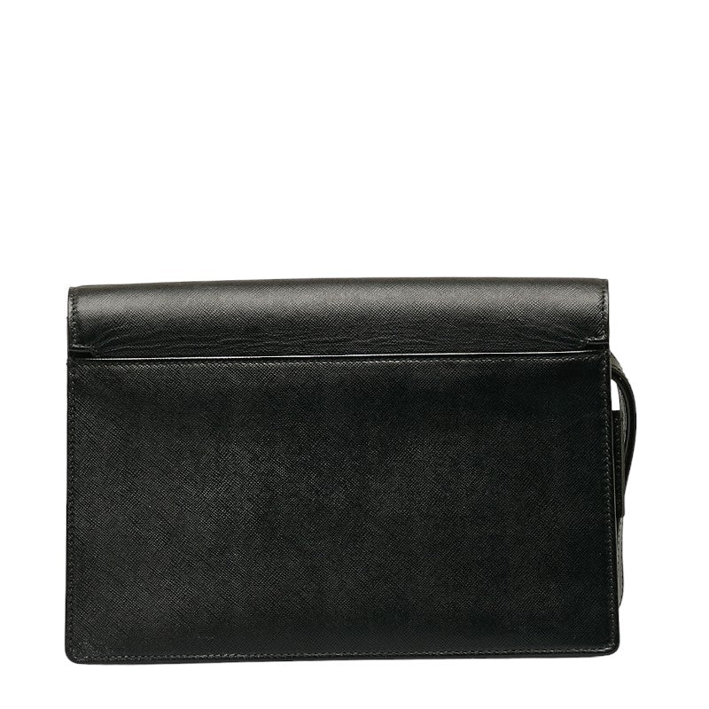 Burberry Clutch Bag Black Leather