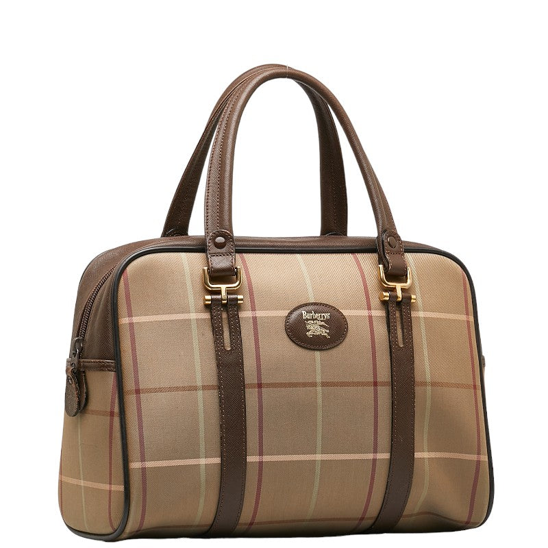 Burberry Checked Handbag Mini Boston Bag