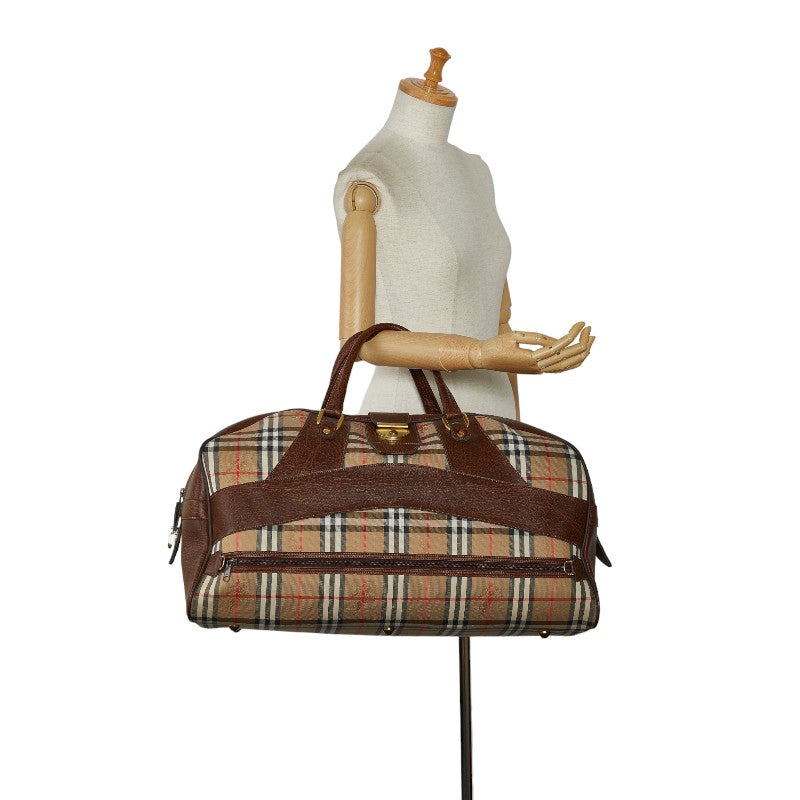 Burberry Nova Check Shadow Horse Boston Bag