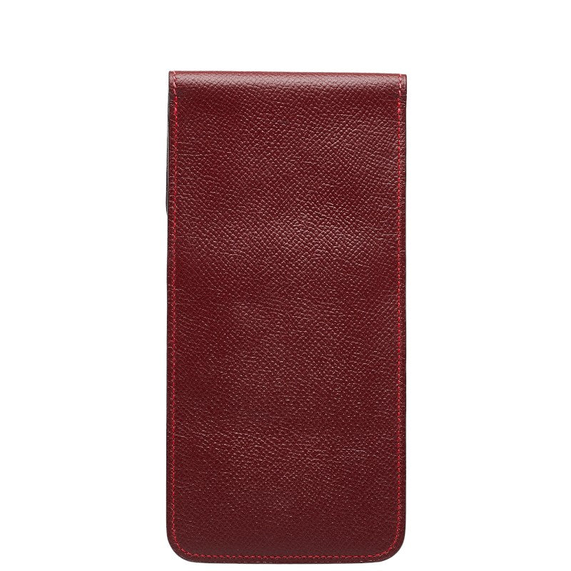 Hermes Red Leather Pen Case