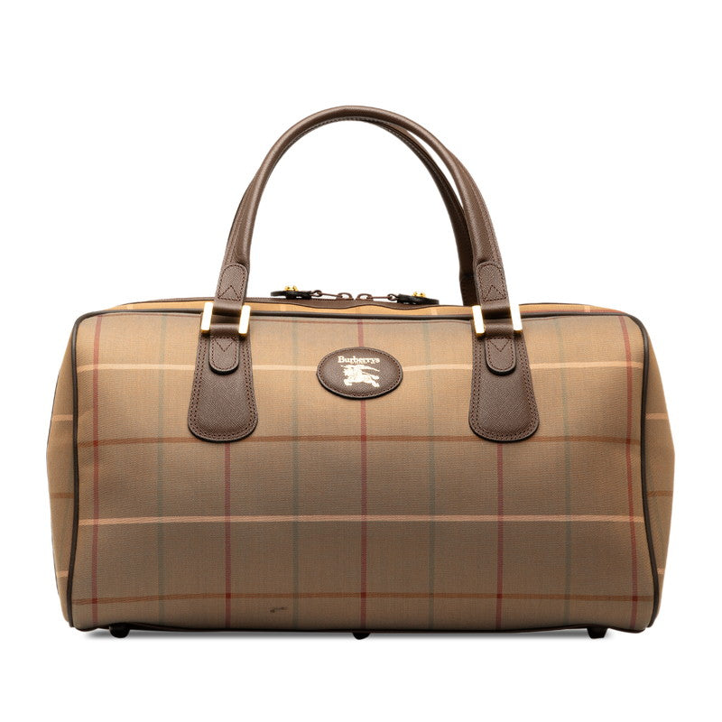 Burberry Checked Boston Bag