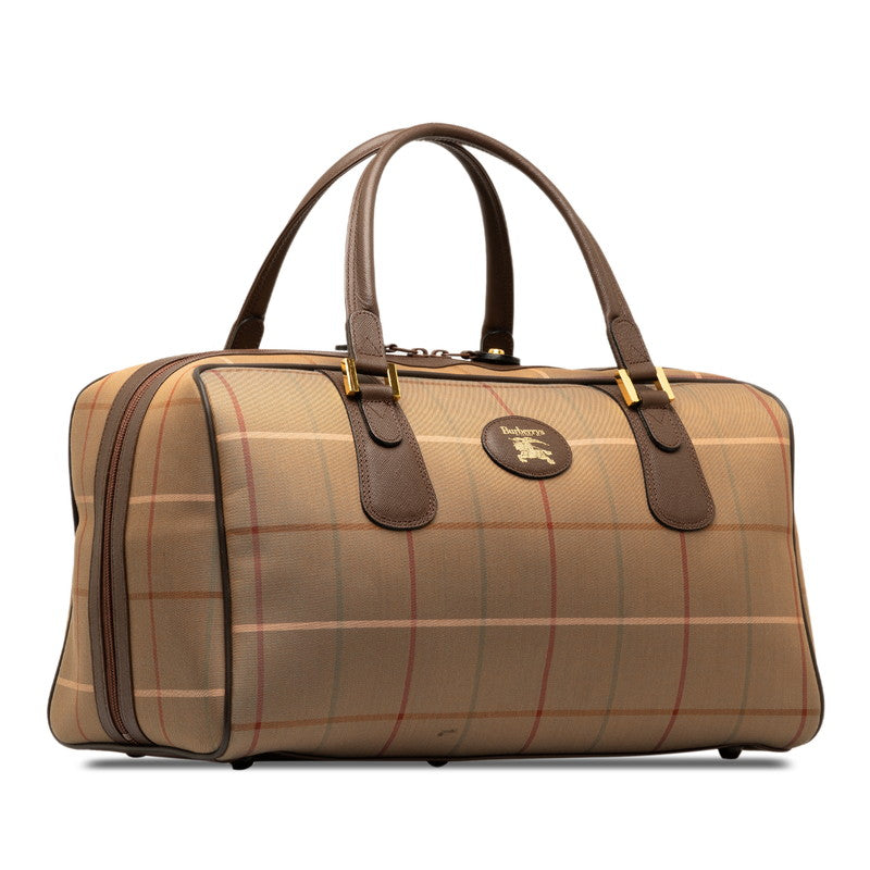 Burberry Checked Boston Bag