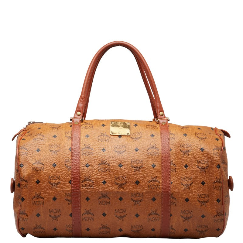 MCM Visetos Logogram Boston Bag