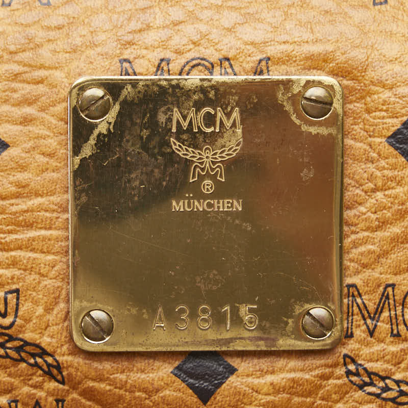 MCM Visetos Logogram Boston Bag