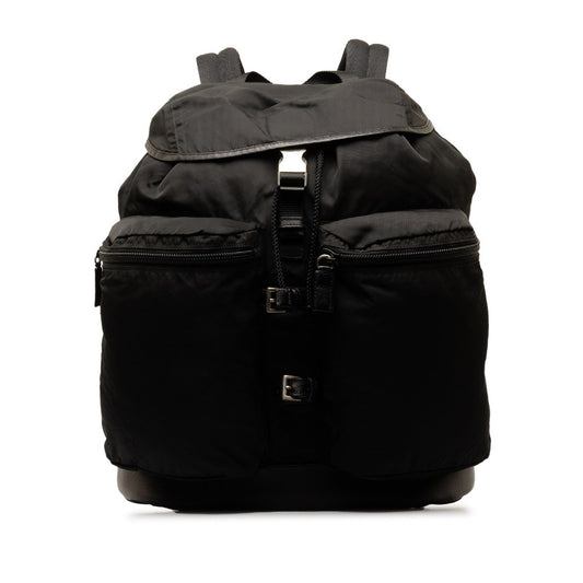 Prada Tessuto Viaggio Double Pocket Drawstring Backpack