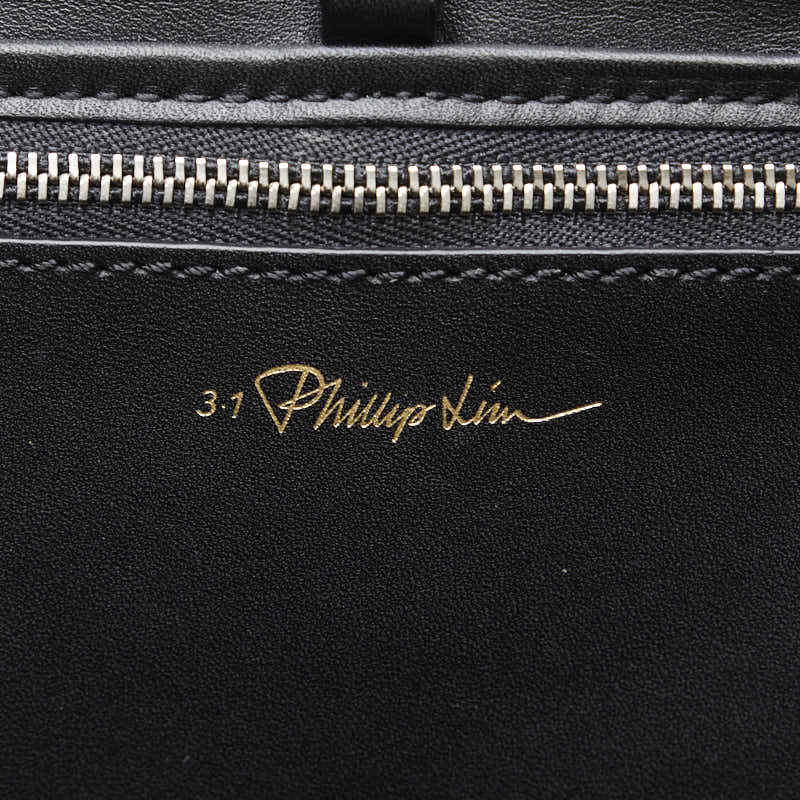 3.1 Phillip Lim Black Leather Hour Zip Around Backpack