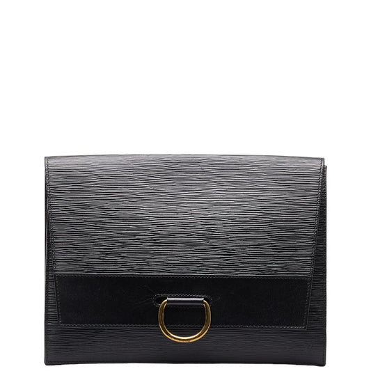 Louis Vuitton Vintage Epi Noir Lena Envelope Clutch