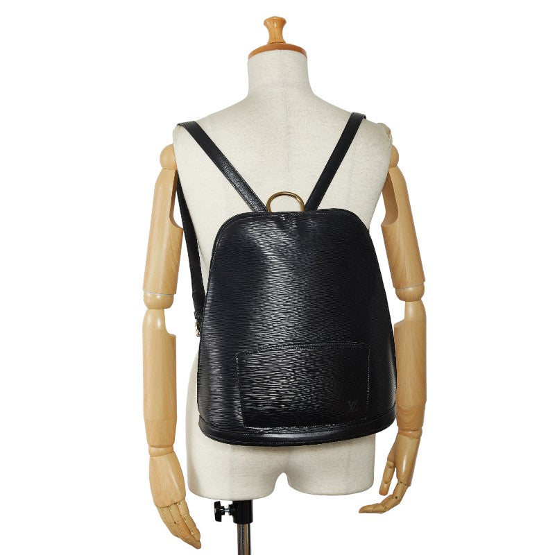 Louis Vuitton Noir Black Leather Epi Cobalt Backpack