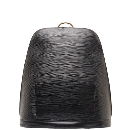 Louis Vuitton Noir Black Leather Epi Cobalt Backpack