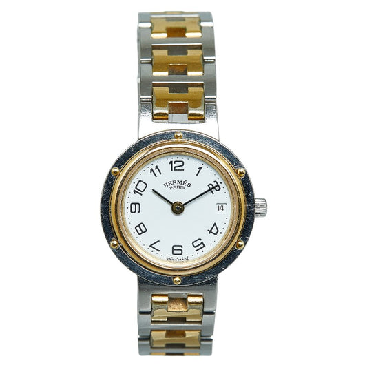 Hermes Clipper Quartz White Dial Ladies Watch