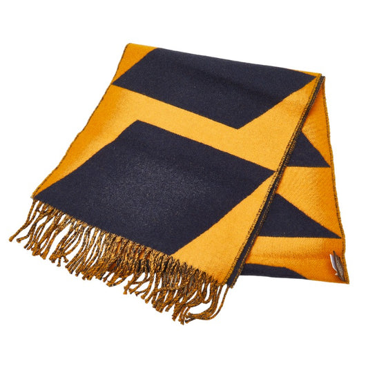 Hermes Yellow Navy Cashmere Scarf