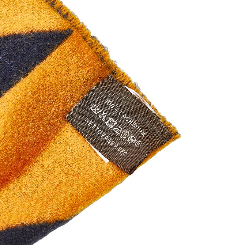 Hermes Yellow Navy Cashmere Scarf