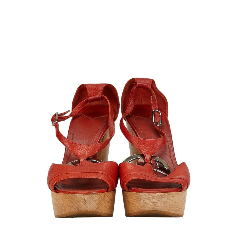 Chanel Vintage Wooden Platform Sandals