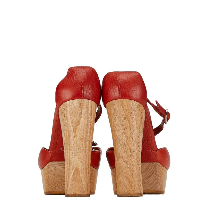 Chanel Vintage Wooden Platform Sandals