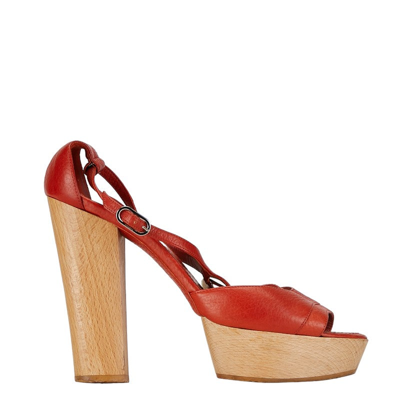 Chanel Vintage Wooden Platform Sandals