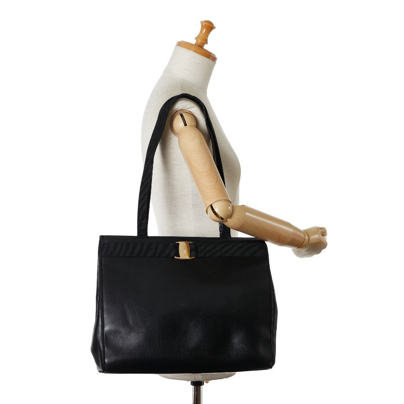 Salvatore Ferragamo Vara Leather Tote Bag