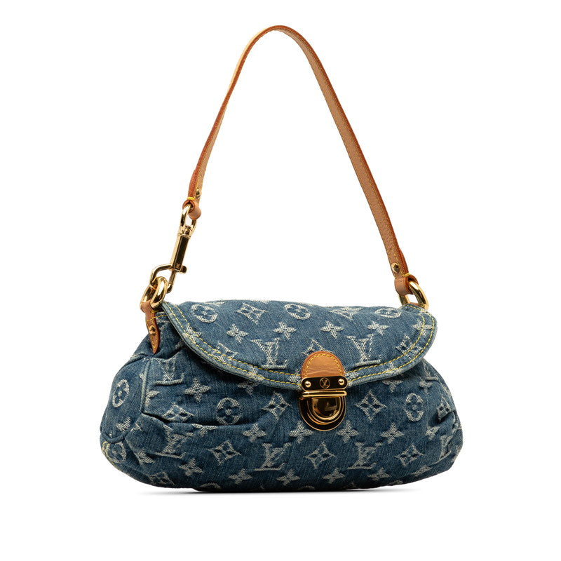 Louis Vuitton Monogram Denim Mini Pleated Shoulder Bag