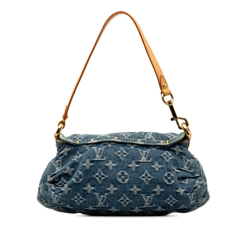 Louis Vuitton Monogram Denim Mini Pleated Shoulder Bag