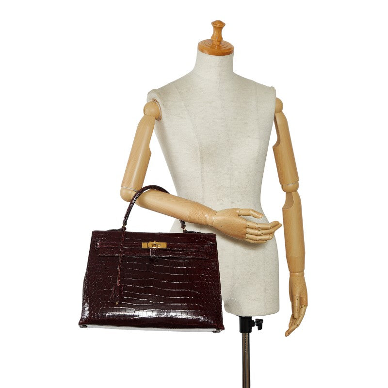 Hermes Kelly 35 Crocodile Polosus Handbag