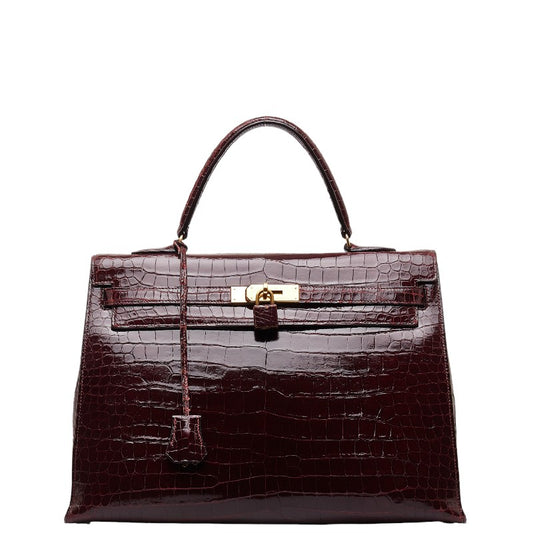 Hermes Kelly 35 Crocodile Polosus Handbag