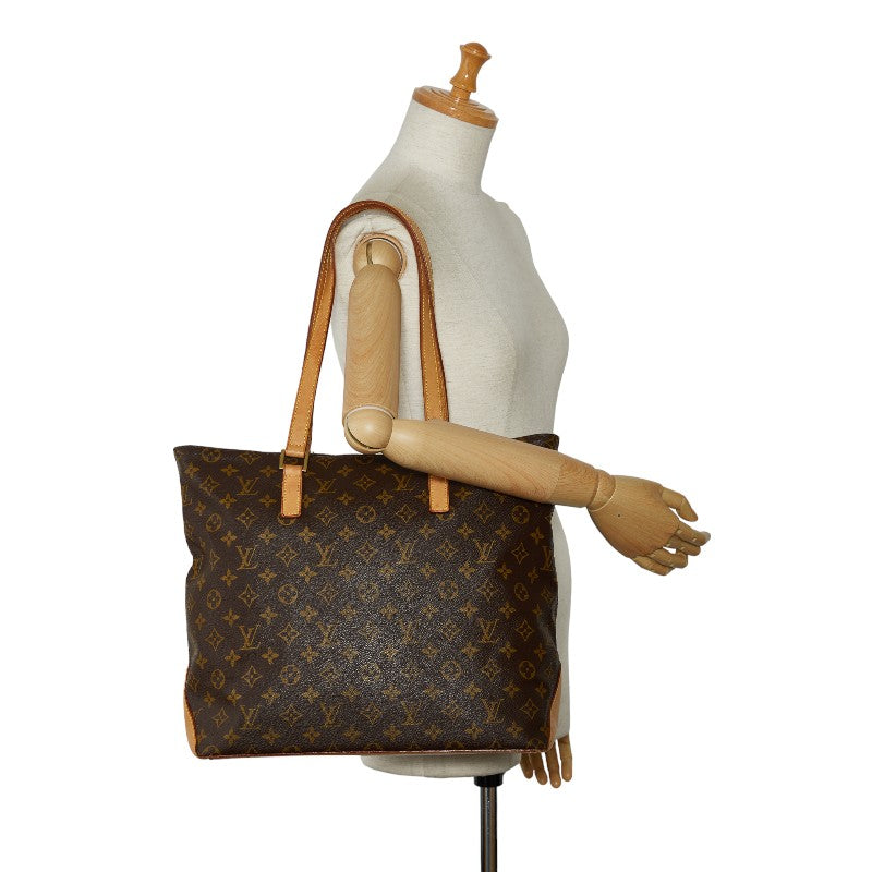 Louis Vuitton Monogram Cabas Mezzo Shoulder Tote Bag