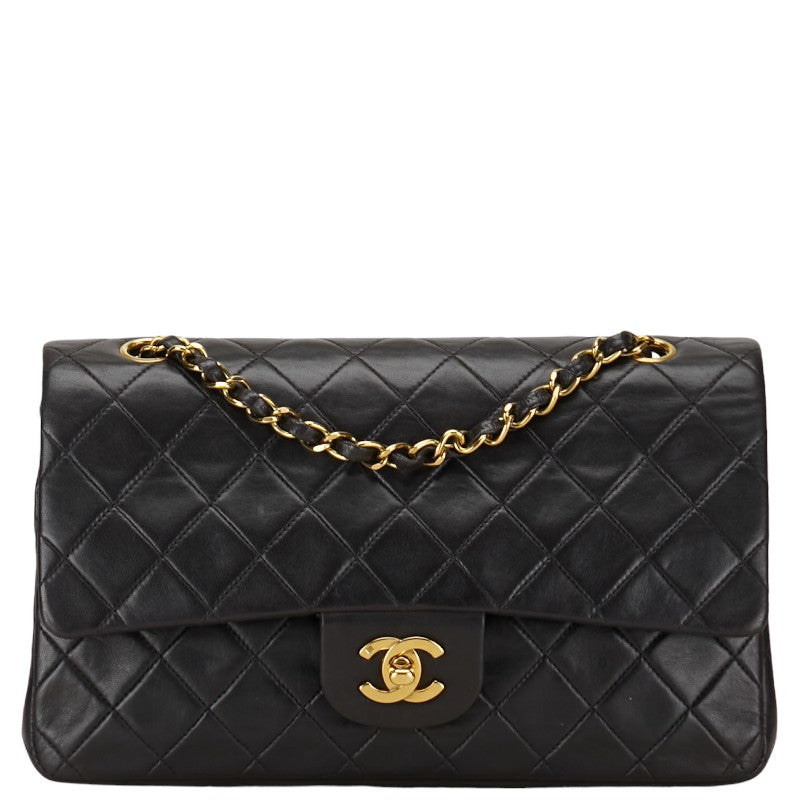 "Chanel Matrasse 25 Coco Mark Double Flap Chain Shoulder Bag"