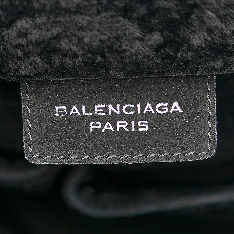 Balenciaga Papier A5 Classic Studs Handbag Shearling