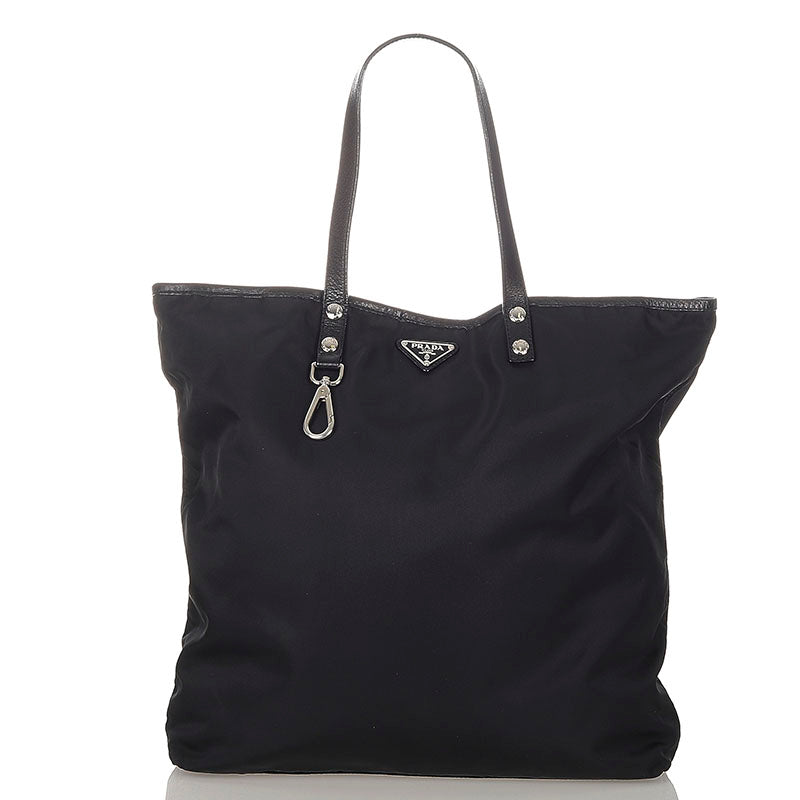 Prada Saffiano-Trimmed Vela Tote