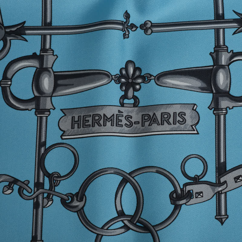 Hermes Mors Et Gourmettes Silk Scarf