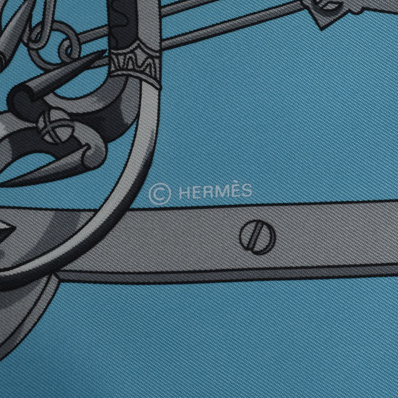 Hermes Mors Et Gourmettes Silk Scarf