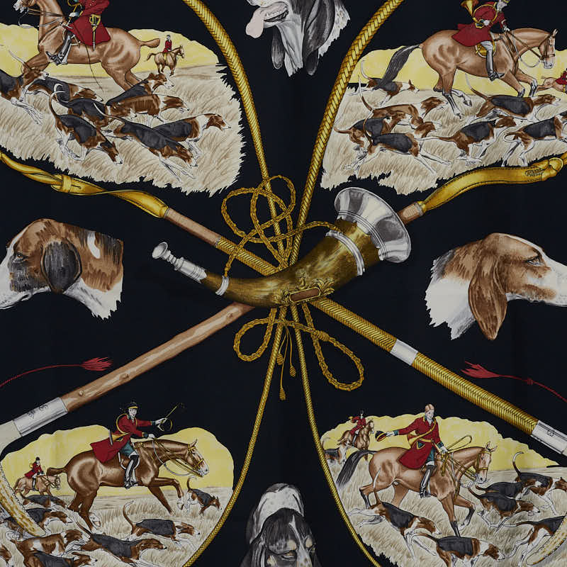 Hermes Le Laisser Courre Silk Scarf