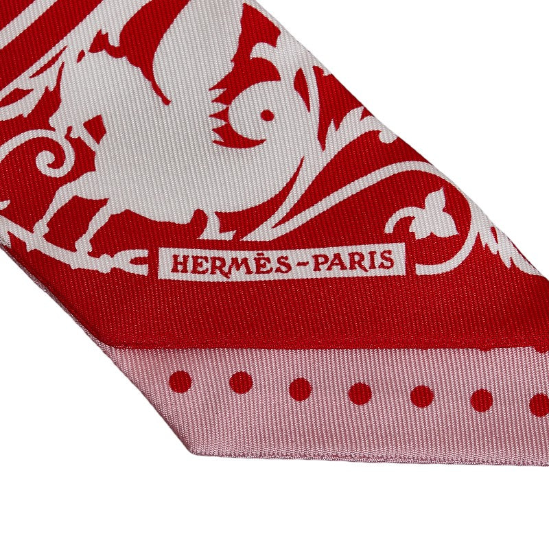 Hermes Astrologie A Pois Silk Twilly Scarf