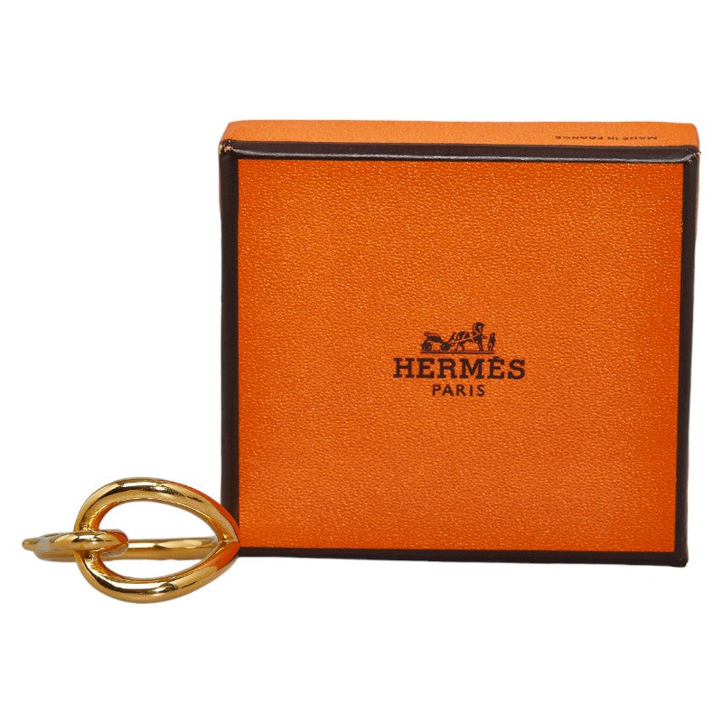 Hermes Gold Plated Jumbo Scarf Ring