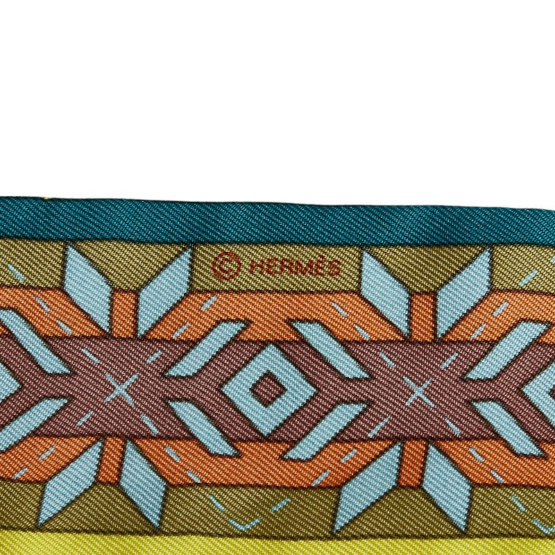 Hermes Belles Du Mexique Silk Twilly Scarf