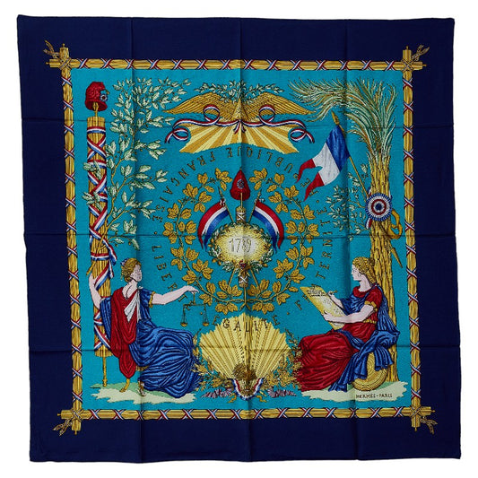 Hermes Republique Francaise Liberte Egalite Fraternite Silk Scarf