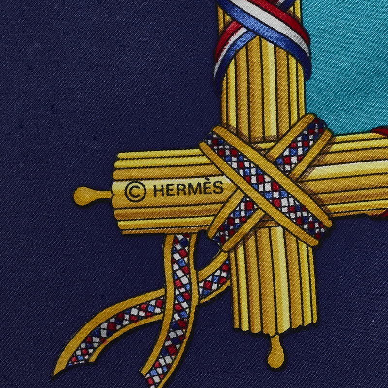 Hermes Republique Francaise Liberte Egalite Fraternite Silk Scarf